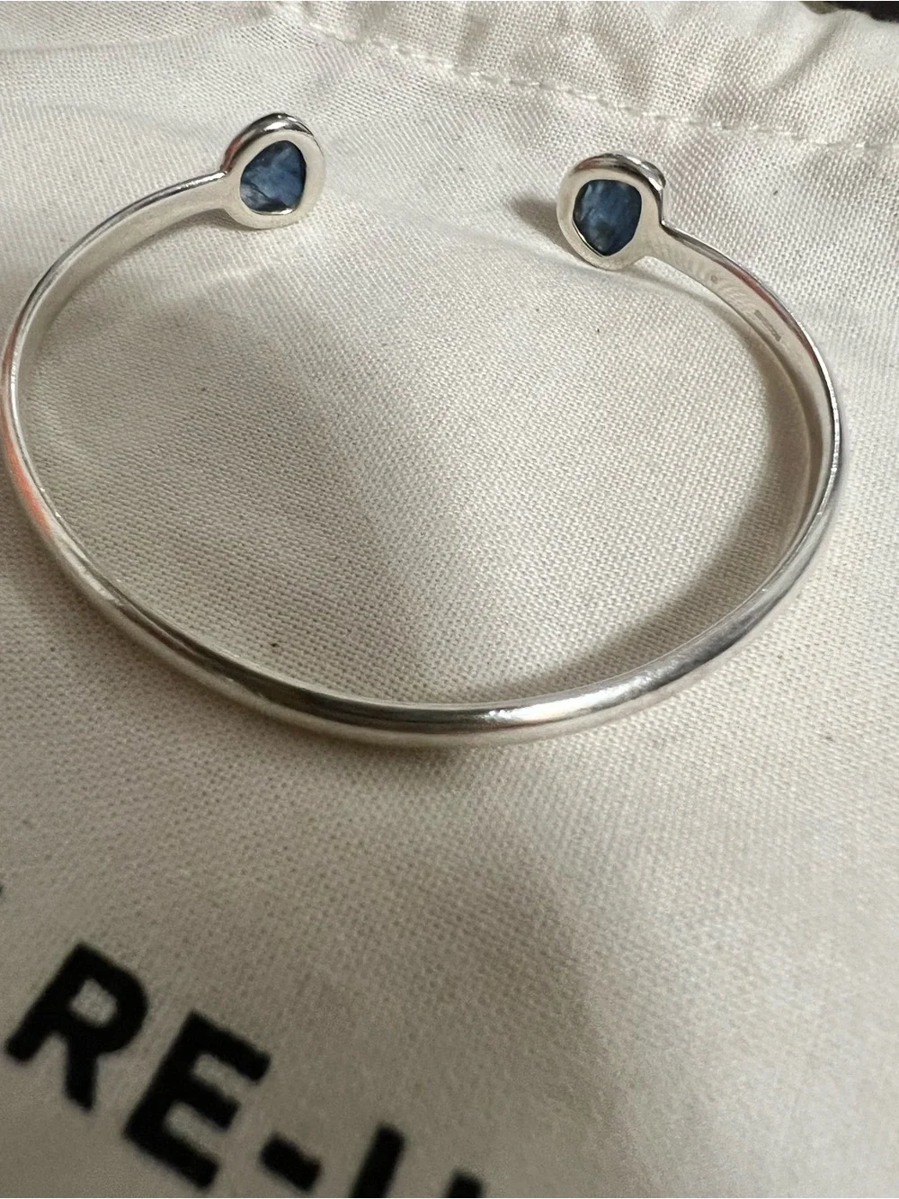 MONICA VINADER Siren Thin Cuff Sterling Silver & Kyanite